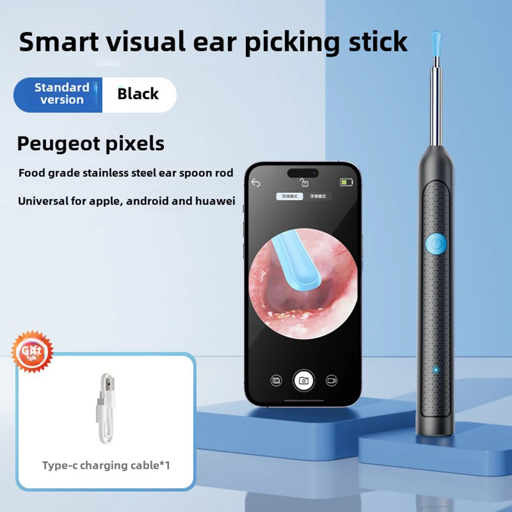 Smart Visual Ear Cleaner Set with Camera Otoscope Ear Cleaner Rechargeable Endoscope Earpick Health Care Set