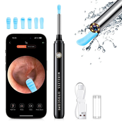 Ear Wax Removal -  Ear Cleaner with Camera - 6 LED Lights and 6 Ear Picks - Ear Camera for Iphone, Ipad & Android Phones