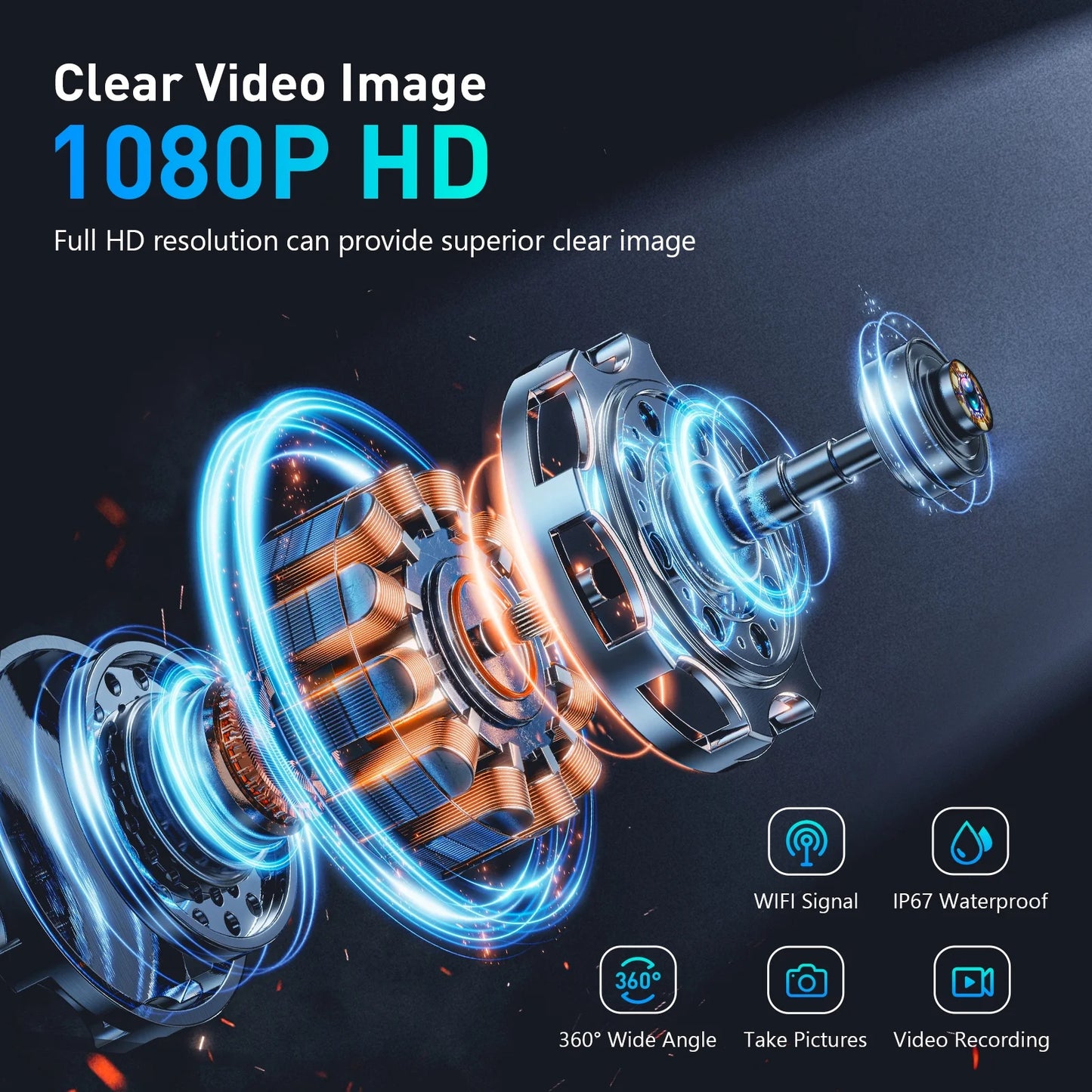 Ear Wax Removal -  Ear Cleaner with Camera - 6 LED Lights and 6 Ear Picks - Ear Camera for Iphone, Ipad & Android Phones