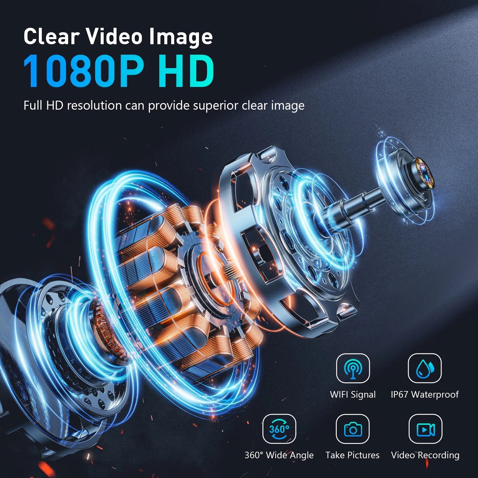 Ear Wax Removal -  Ear Cleaner with Camera - 6 LED Lights and 6 Ear Picks - Ear Camera for Iphone, Ipad & Android Phones